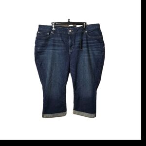 WOMENS A.N.A DARK DENIM CAPRI SIZE 24W NWT